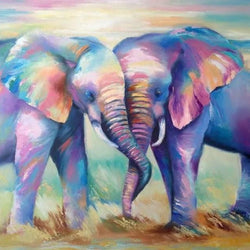 Loving Elephants Diamond Painting Kit