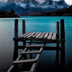 Mountains, Clouds & River Diamond Painting