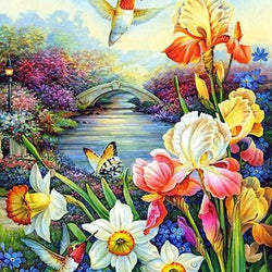 Humming Birds & Flower Diamond Painting