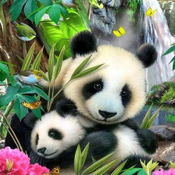 3D Panda Diamond Painting Kit