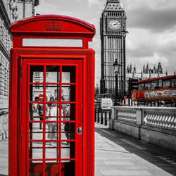 Phone Booth in London Paint by Diamonds