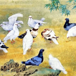 Pigeons Paint by Diamonds