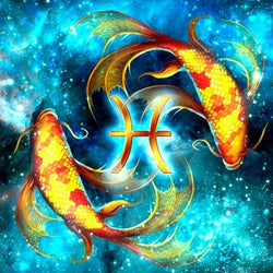 Zodiac Pisces Paint by Diamonds