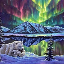 Polar Bears & Northern Lights DIY Painting Kit
