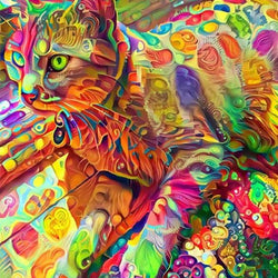 Psychedelic Cat Paint by Diamonds