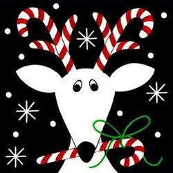 Reindeer Christmas Card Diamond Painting
