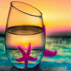 Starfish Captured in Glass Diamond Painting