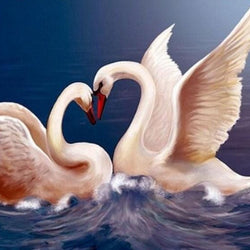 Swans Couple Diamond Painting Kit