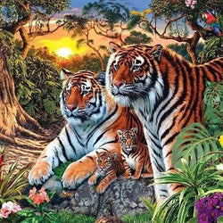 Tiger Family Painting Kit