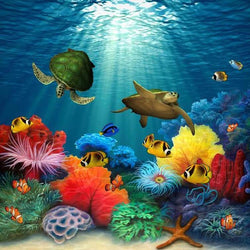 Turtles Paint with Diamonds