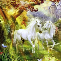 Unicorns Pair Paint by Diamonds