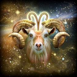 Zodiac Aries Paint with diamonds