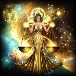 Zodiac Libra Paint with Diamonds